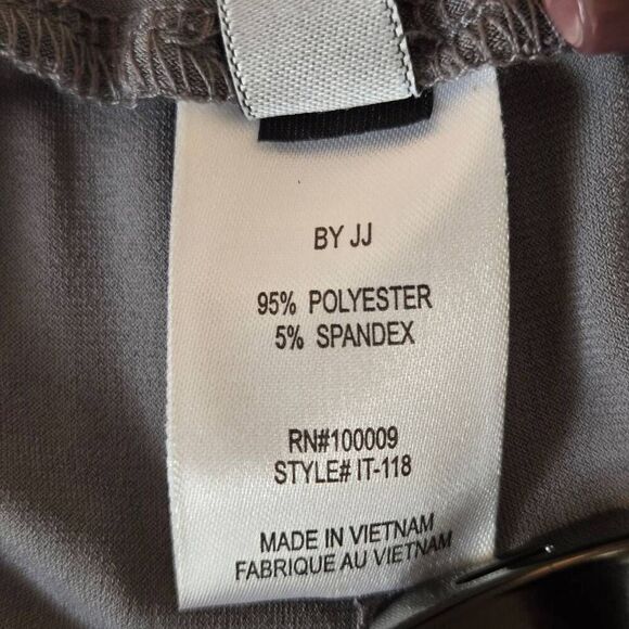 By JJ Womens Pull-On Stretch Tie-Bottom Hem Cargo Pocket Crop Pants Gray Medium - Picture 11 of 13